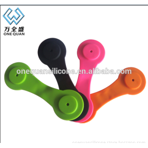 Eco- Friendly Custom Silicone clip magnet memo clip holder metal paper clip